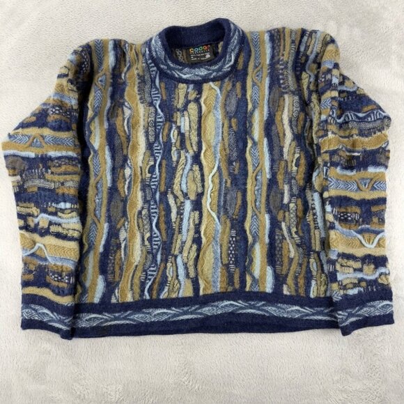Coogi Multicolor Retro Knit Wool Men’s Size M - Picture 1 of 10